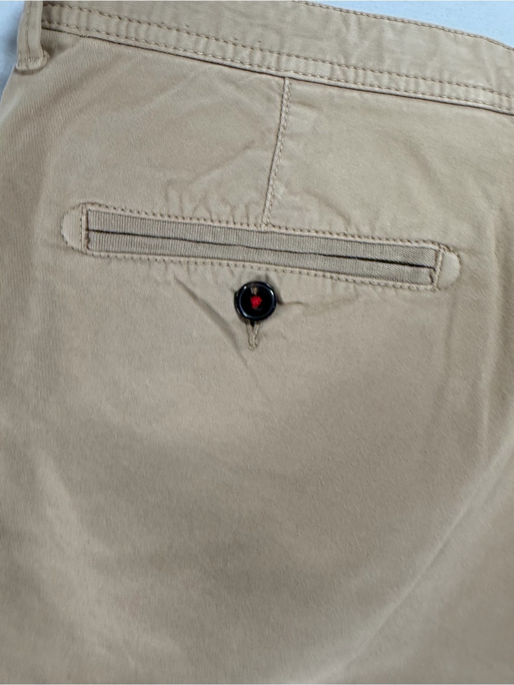 Michael Kors Mens Chino Shorts Size 38 Tan Khaki Flat Front Stretch #1032 - Picture 9 of 10